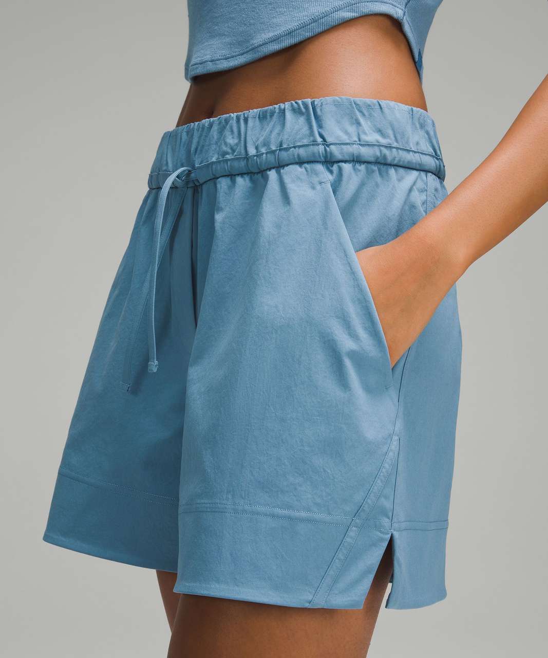 Lululemon Cinchable Waist High-Rise Woven Short 3.5 - Utility Blue - lulu  fanatics