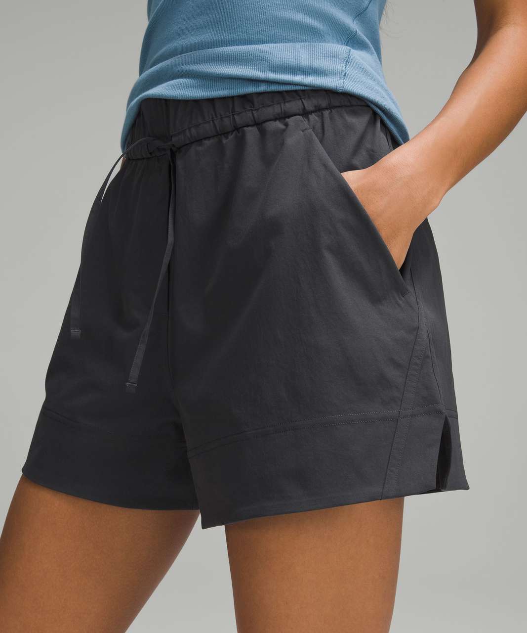 Lululemon Cinchable Waist High-Rise Woven Short 3.5 - Graphite Grey - lulu  fanatics