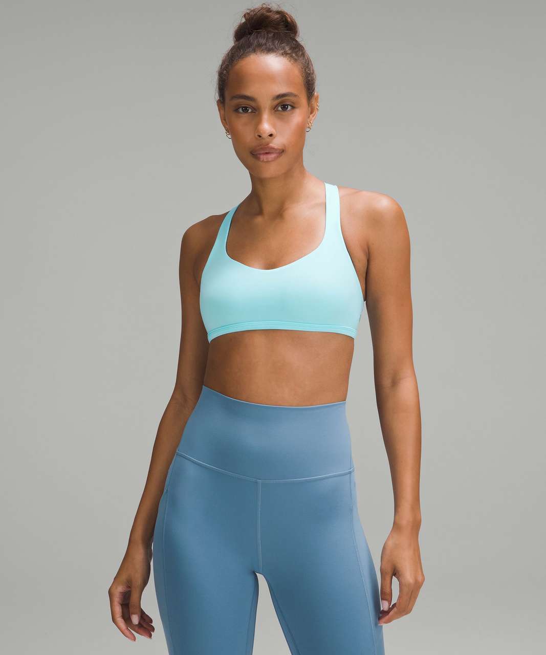 Lululemon Free to Be Bra - Wild *Light Support, A/B Cup - Cyan Blue