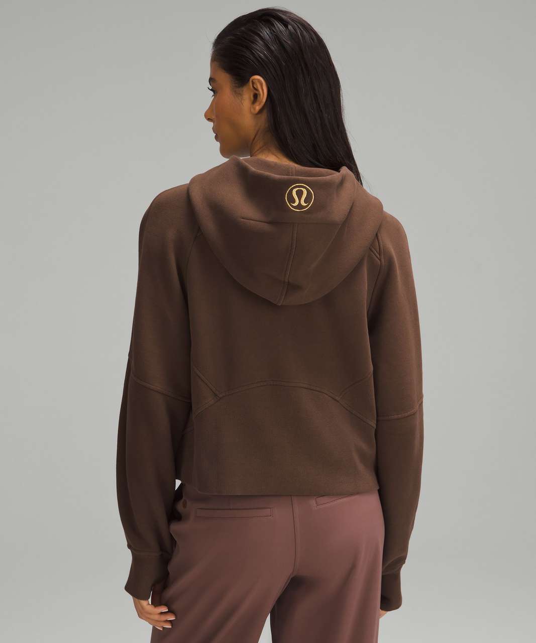 lululemon Scuba Half Zip Java with Gold Zipper