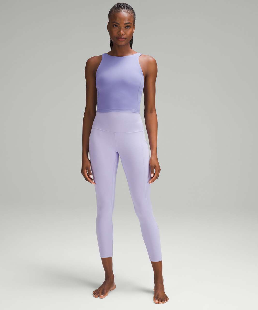 Seriously love this top! Hold Tight Tank in Dusky Lavender (8) and Align  Short 6” in White (6). : r/lululemon