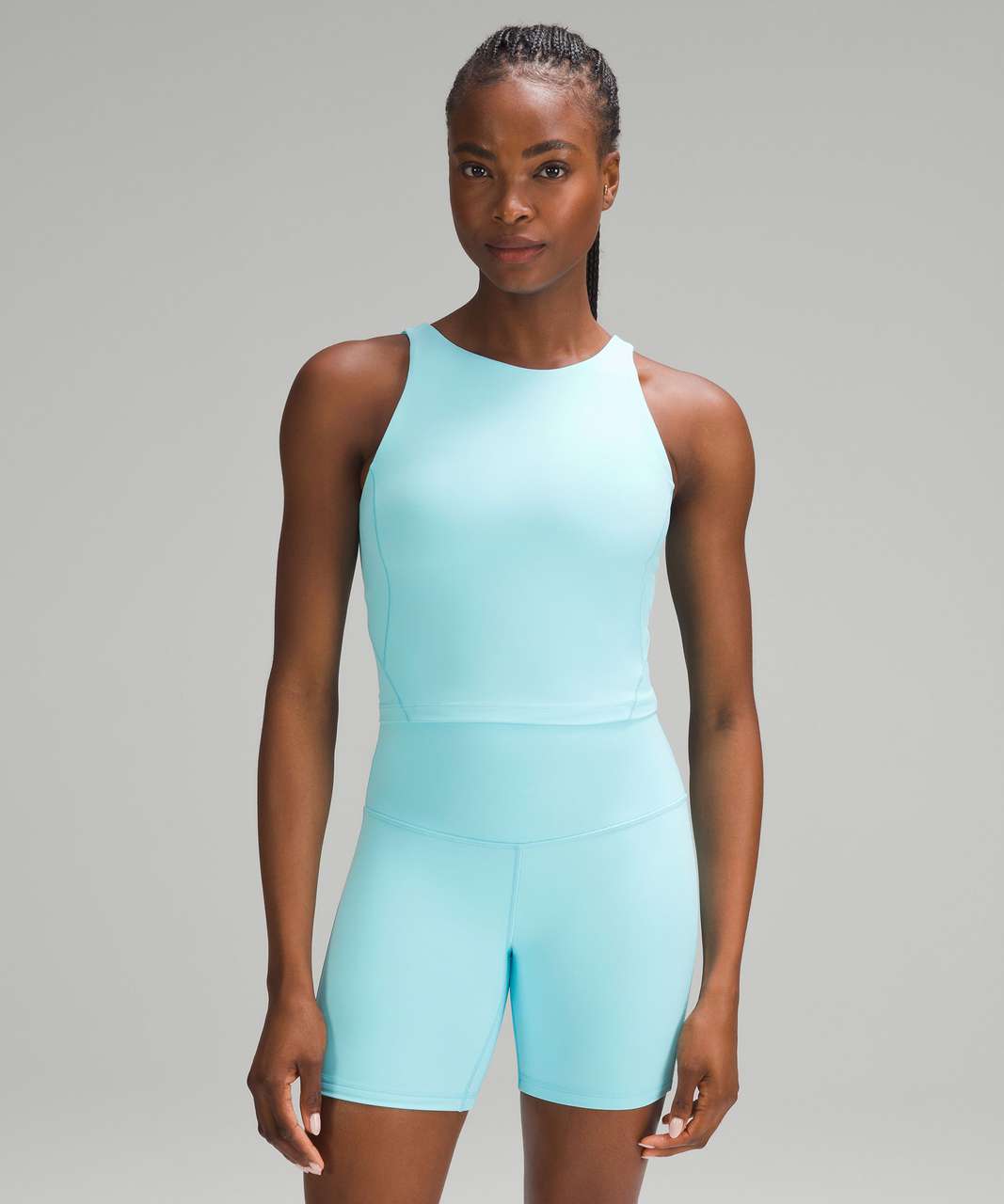 Lululemon Align High-Neck Tank Top - Cyan Blue - lulu fanatics