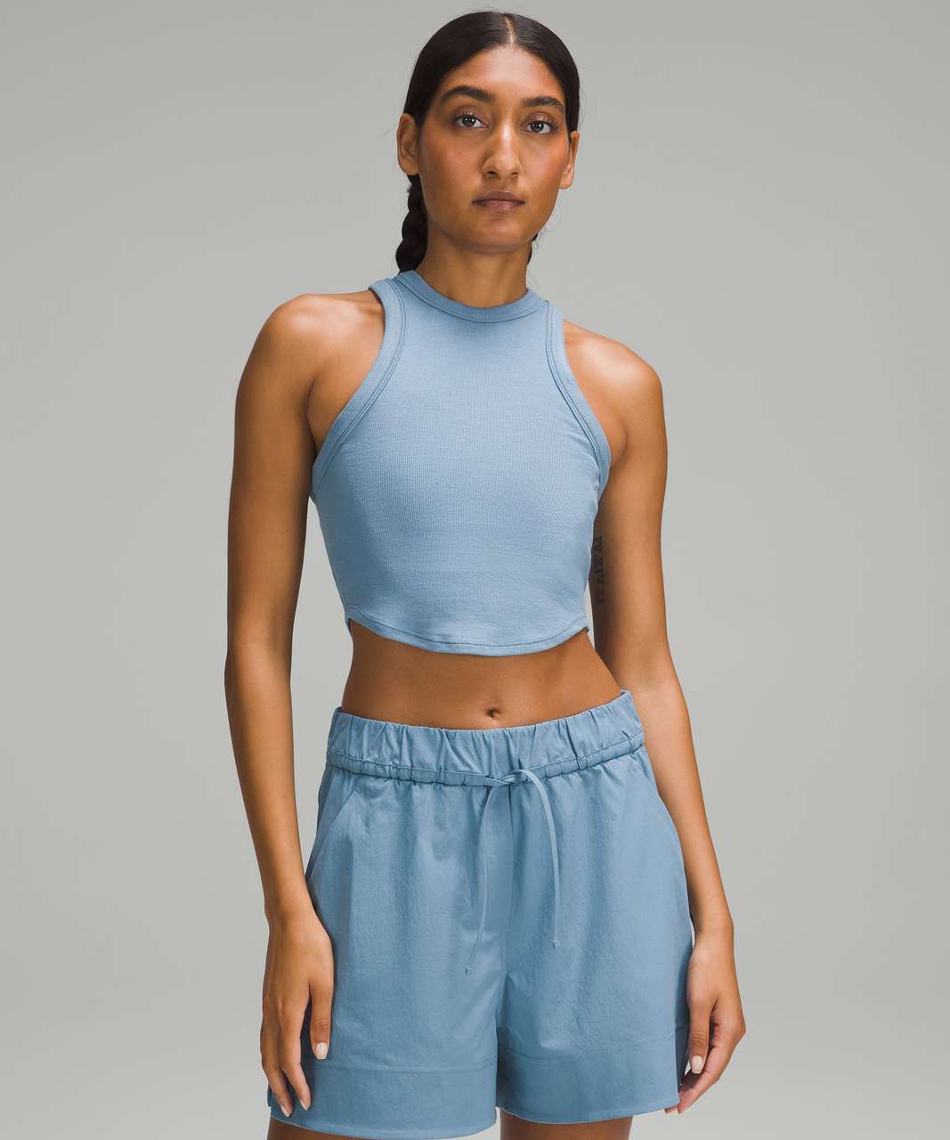 Lululemon Hold Tight Cropped Tank Top - Utility Blue