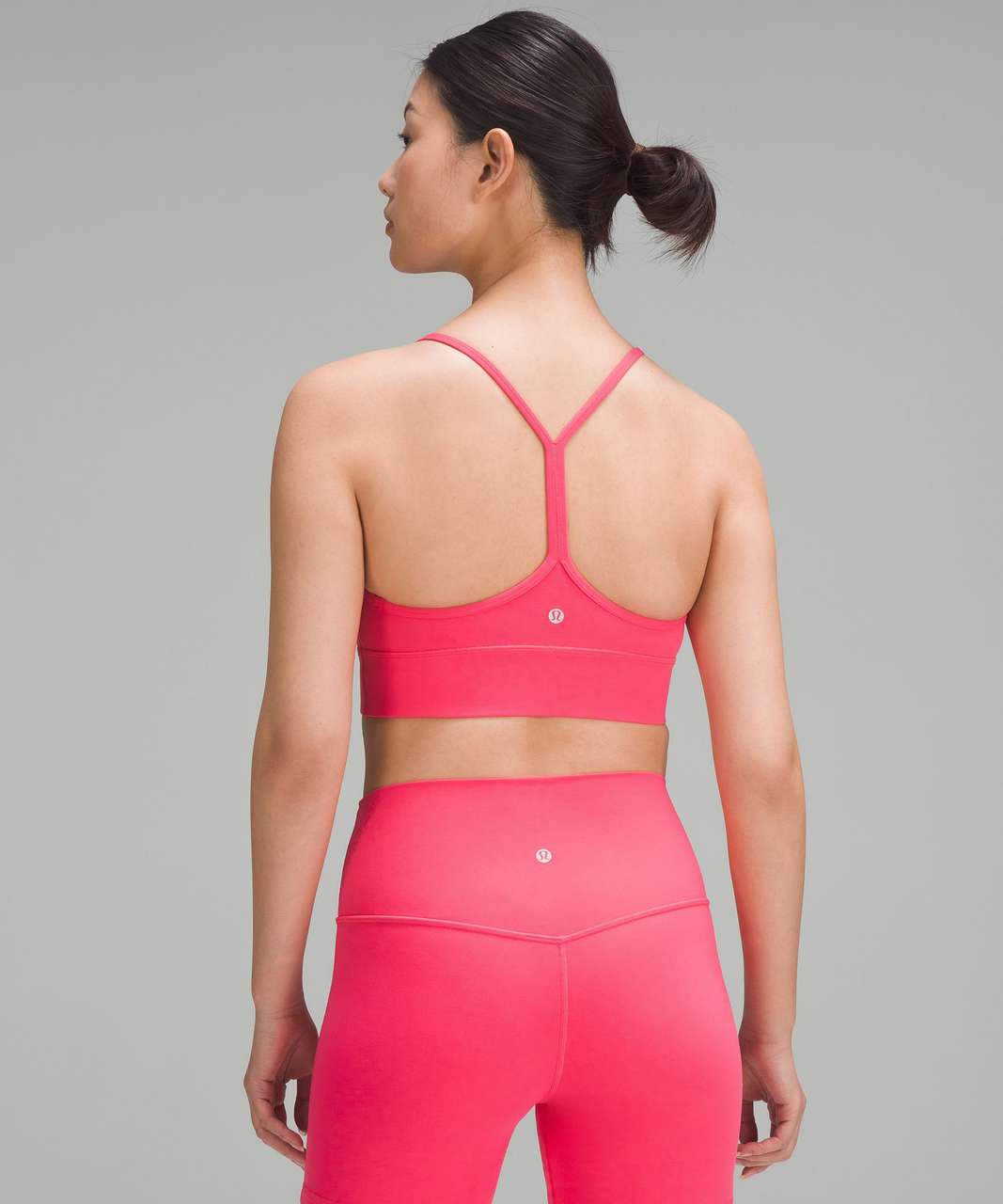 Lululemon Flow Y Nulu Longline Bra *Light Support, A–C Cups - Lip Gloss -  lulu fanatics