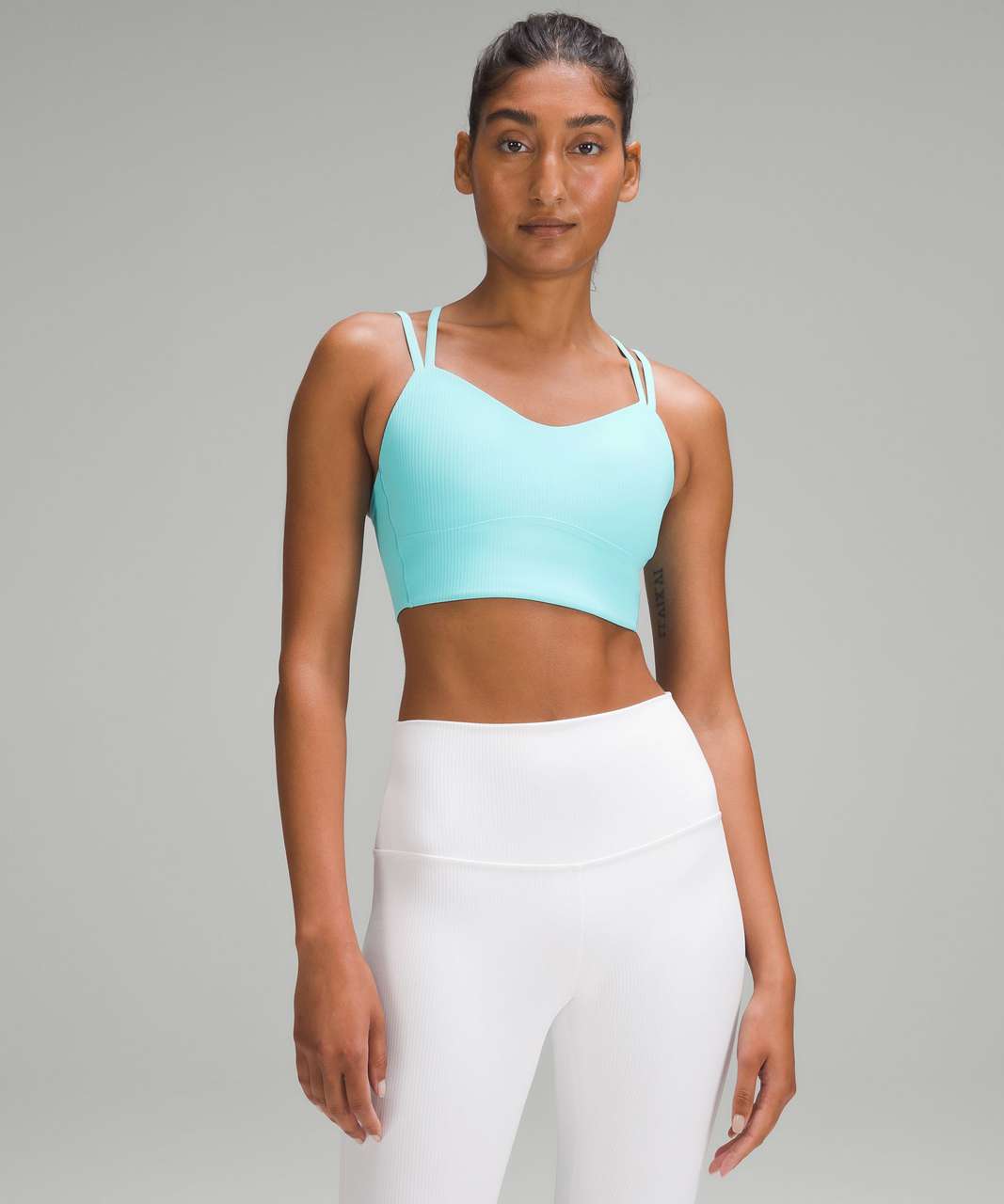 Lululemon Like a Cloud Ribbed Longline Bra *Light Support, B/C Cup - Cyan Blue