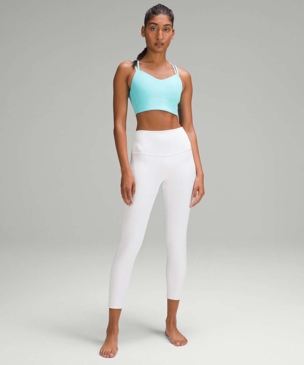 Lululemon Like a Cloud Ribbed Longline Bra *Light Support, B/C Cup - Cyan Blue