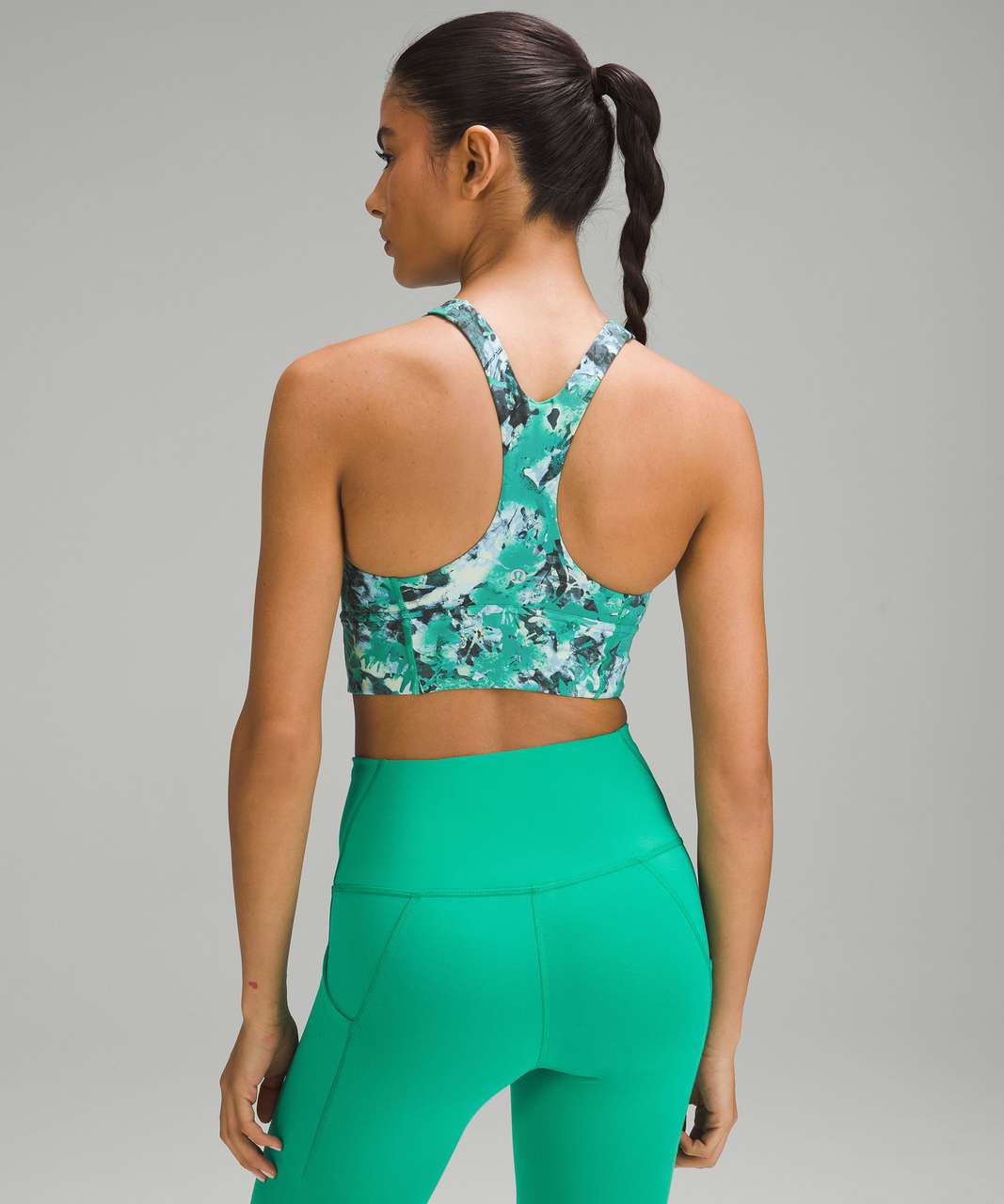 Lululemon Wunder Train Longline Bra *Medium Support, C/D Cup - Urban  Undergrowth Kelly Green Multi - lulu fanatics