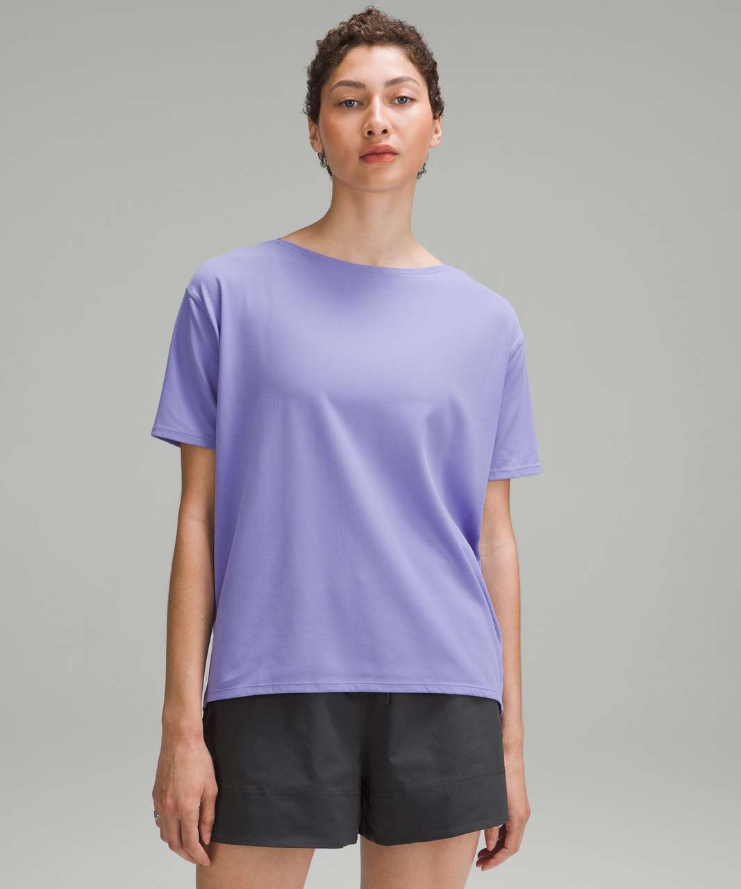 Lululemon Back in Action Short-Sleeve Shirt *Nulu - Dark Lavender ...