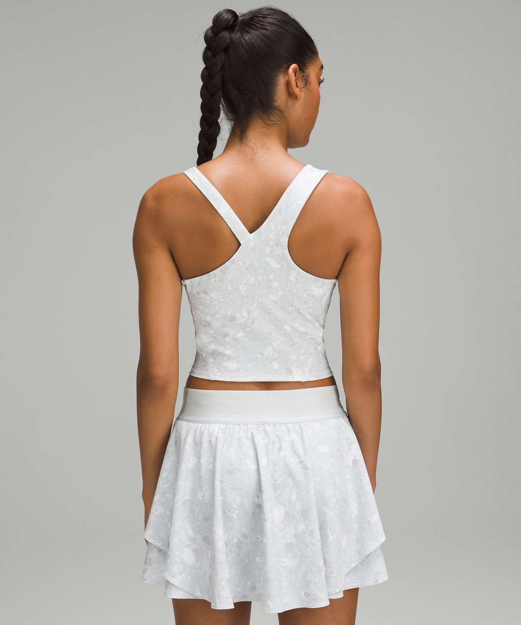 Lululemon Everlux Asymmetrical Tennis Tank Top - White - lulu fanatics