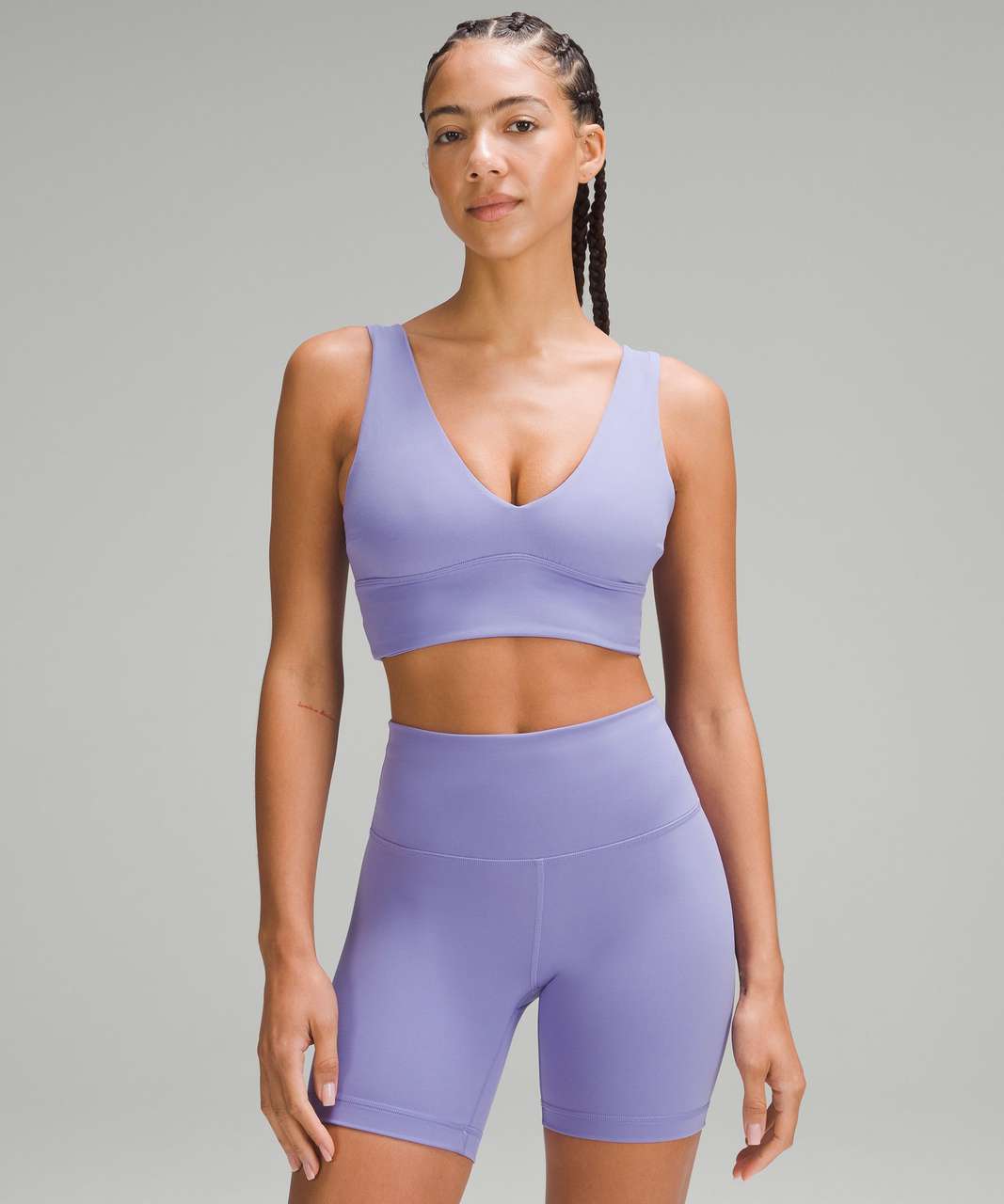 Lululemon Align Bodysuit NWT Lavender Dew 2 Tank Low Back High Neck Bra  Support