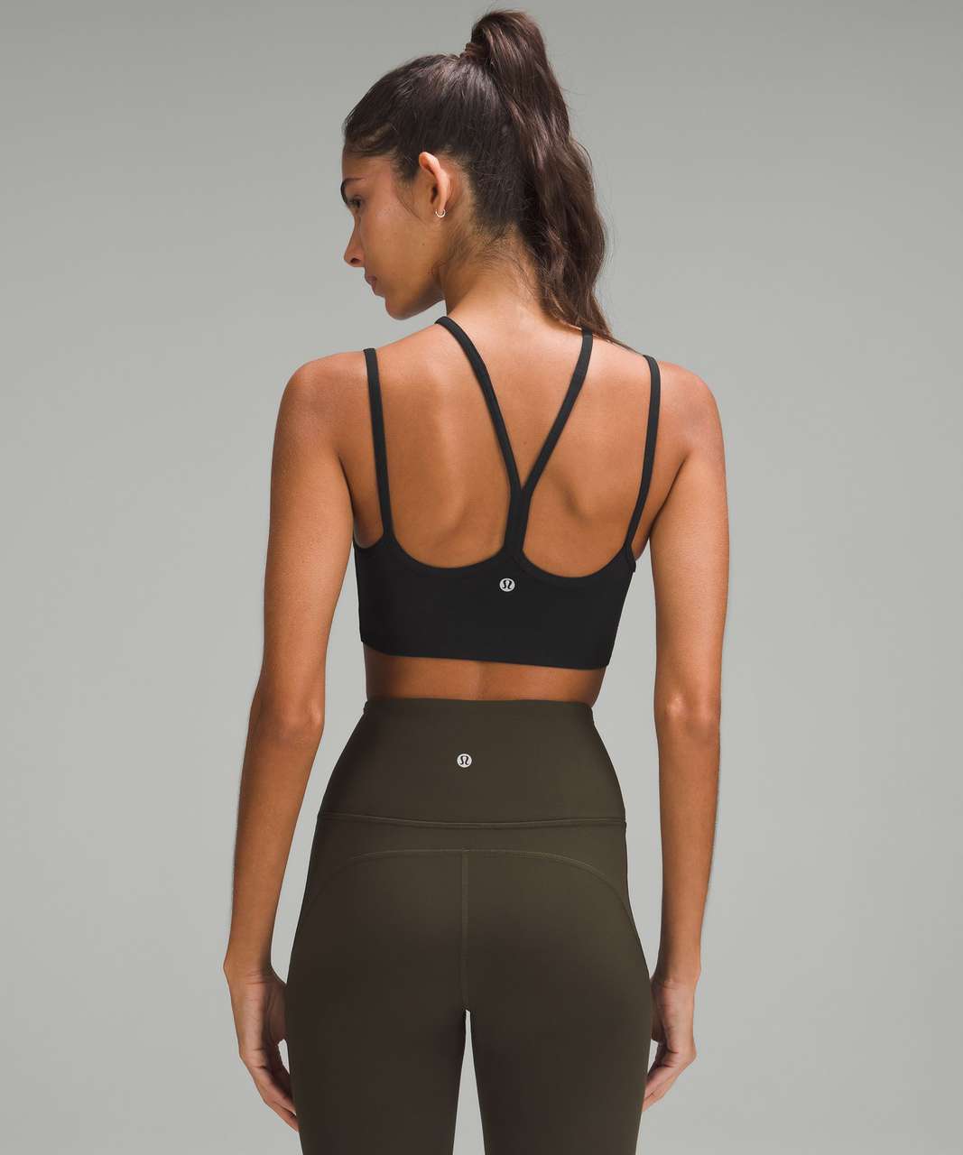 Lululemon Flow Y Adjustable Bra *Light Support, A–C Cups - Black - lulu  fanatics