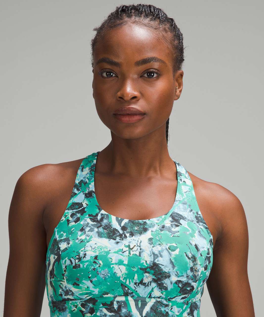 Lululemon Everlux Train Bra *Medium Support, C/D Cup - Urban Undergrowth  Kelly Green Multi - lulu fanatics