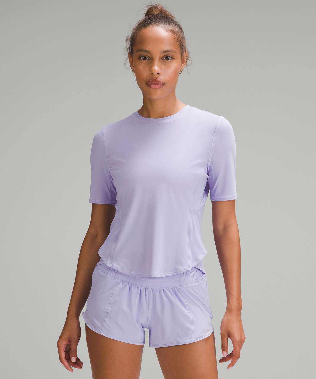 Lululemon UV Protection Fold-Over Running T-Shirt - Lilac Smoke