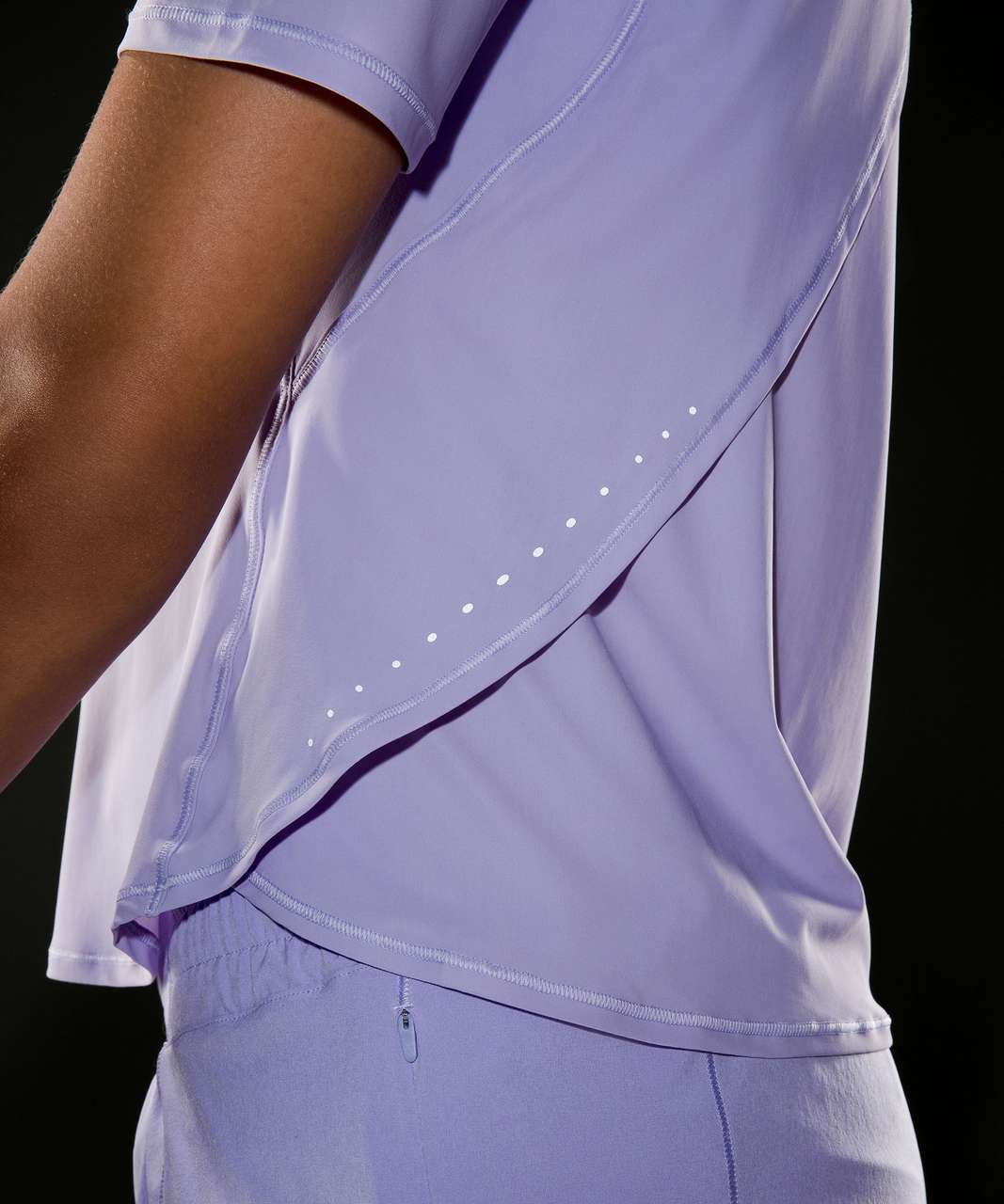 Lululemon UV Protection Fold-Over Running T-Shirt - Lilac Smoke
