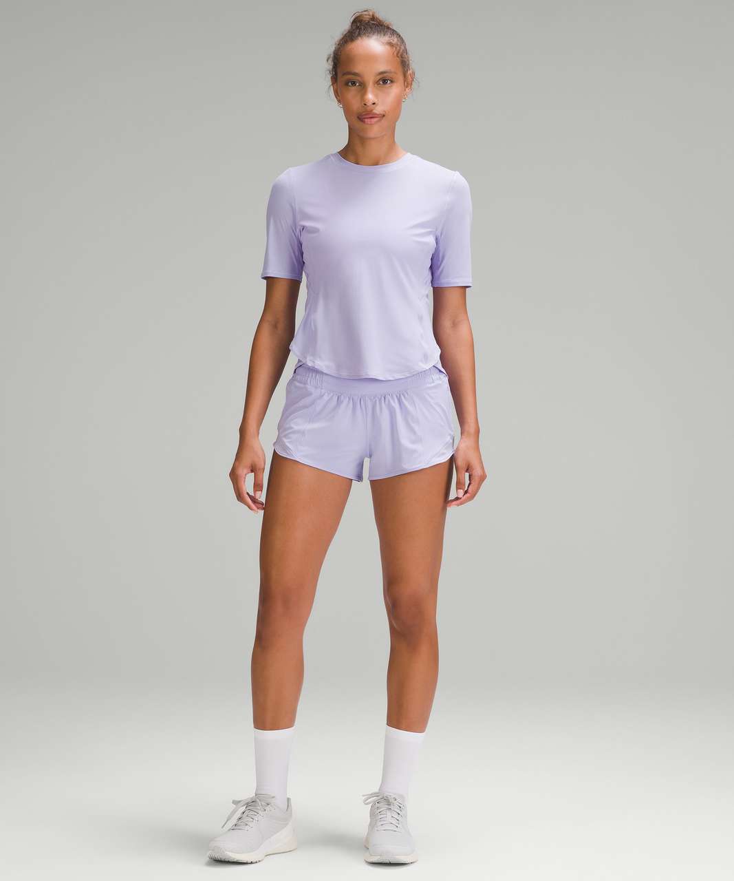 Lululemon UV Protection Fold-Over Running T-Shirt - Lilac Smoke