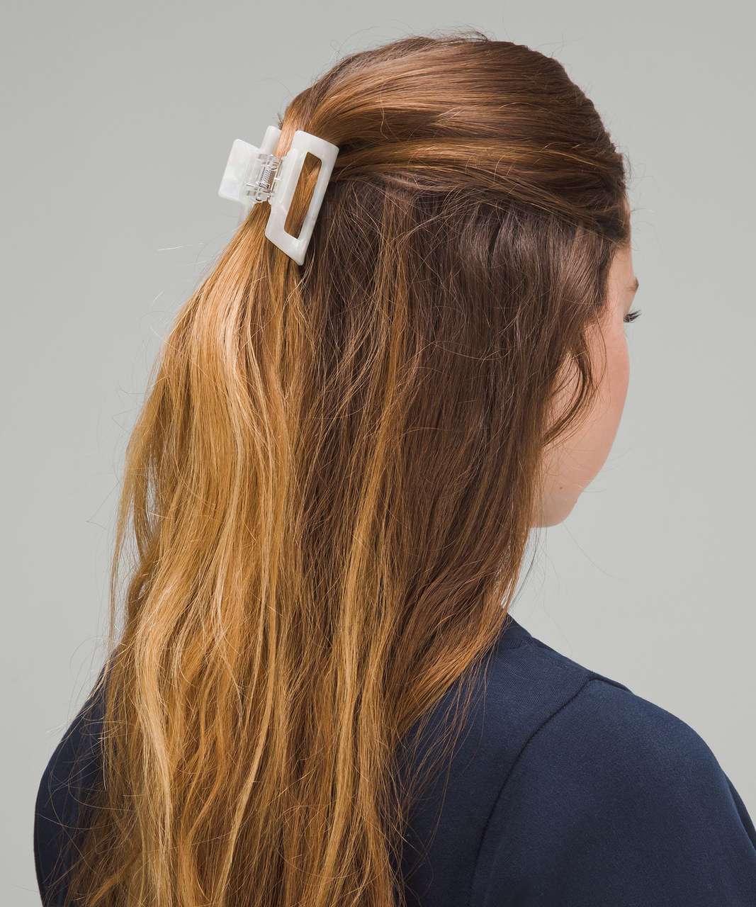 Lululemon Medium Claw Hair Clip - White Opal / Silverstone