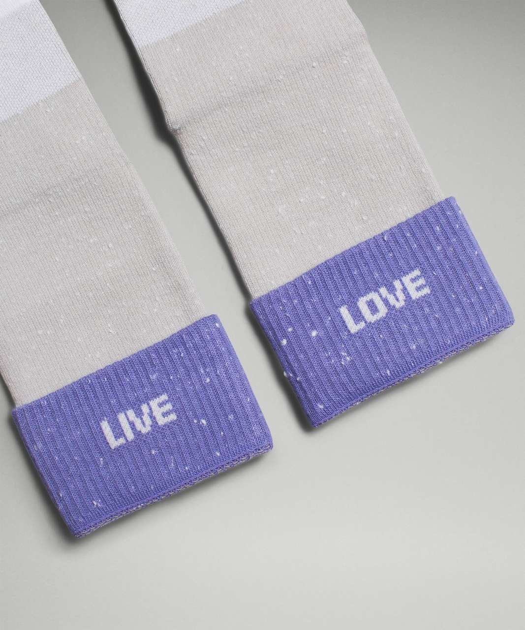 Lululemon Womens Daily Stride Comfort Crew Sock - Dark Lavender / Sea Salt