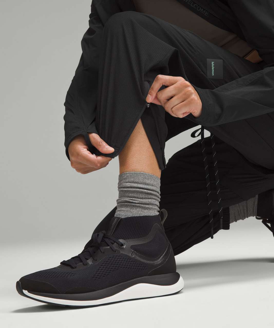 Lululemon Convertible High-rise Hiking Joggers In Black