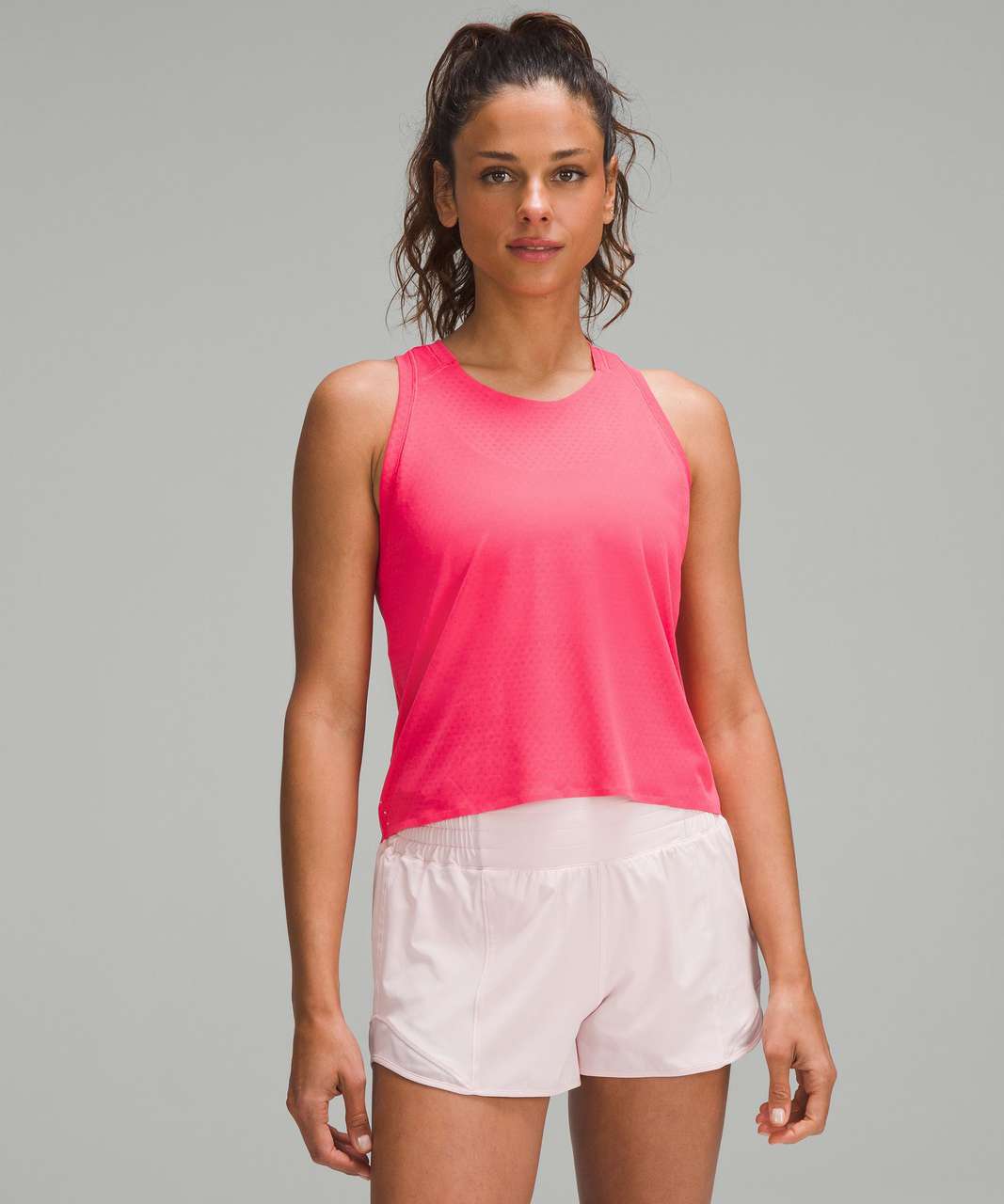 Lululemon Fast and Free Race Length Tank Top - Lip Gloss