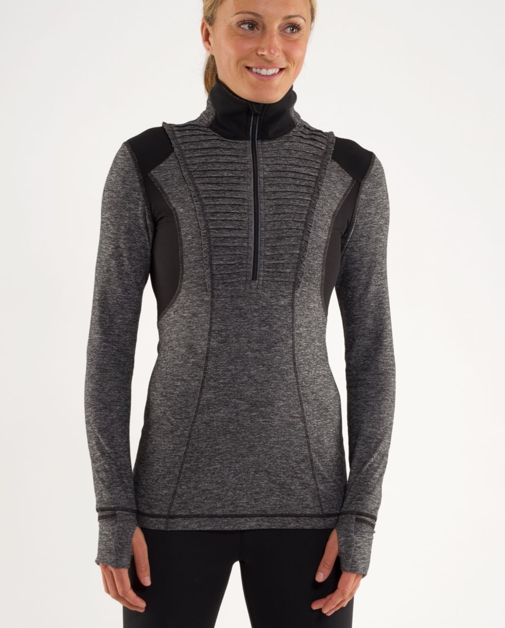 Lululemon Run:  Your Heart Out Pullover (First Release) - Heathered Black