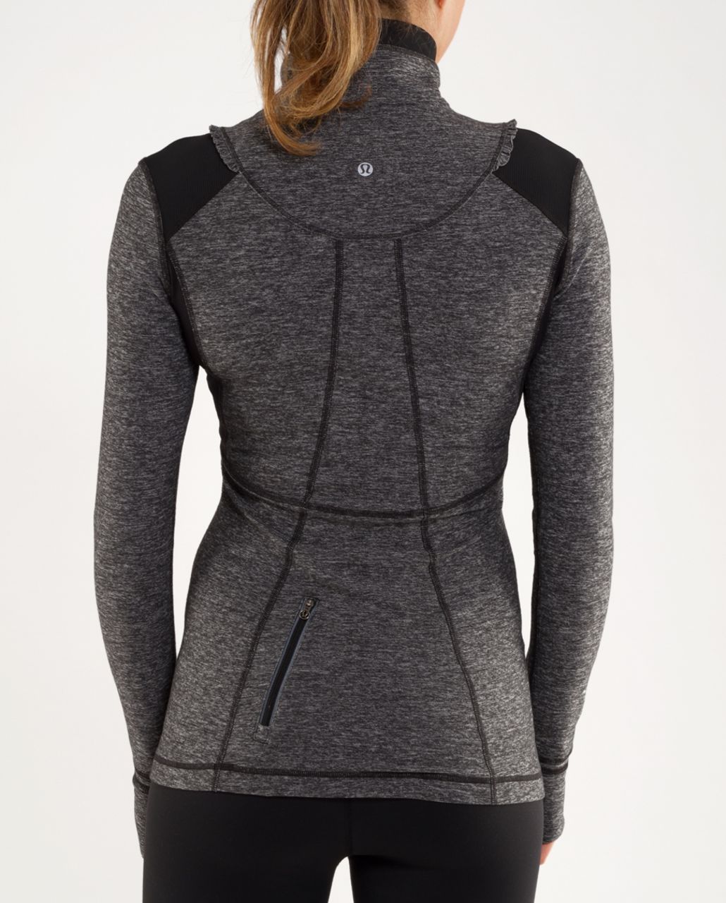 Lululemon Run:  Your Heart Out Pullover (First Release) - Heathered Black
