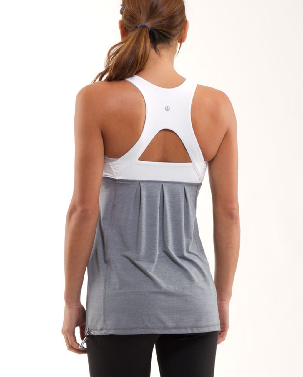 Lululemon Run:  Your Heart Out Tank - Heathered Blurred Grey /  White