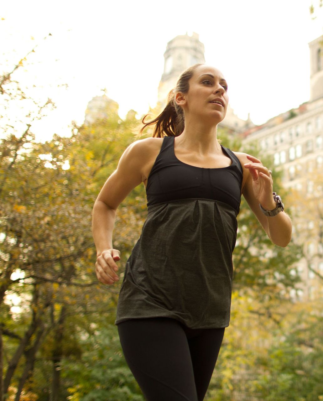 Lululemon Run:  Your Heart Out Tank - Heathered Black /  Black