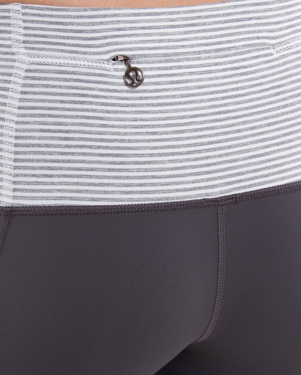 Lululemon Run:  Your Heart Out Tight - Coal /  White Heathered Blurred Grey Classic Stripe