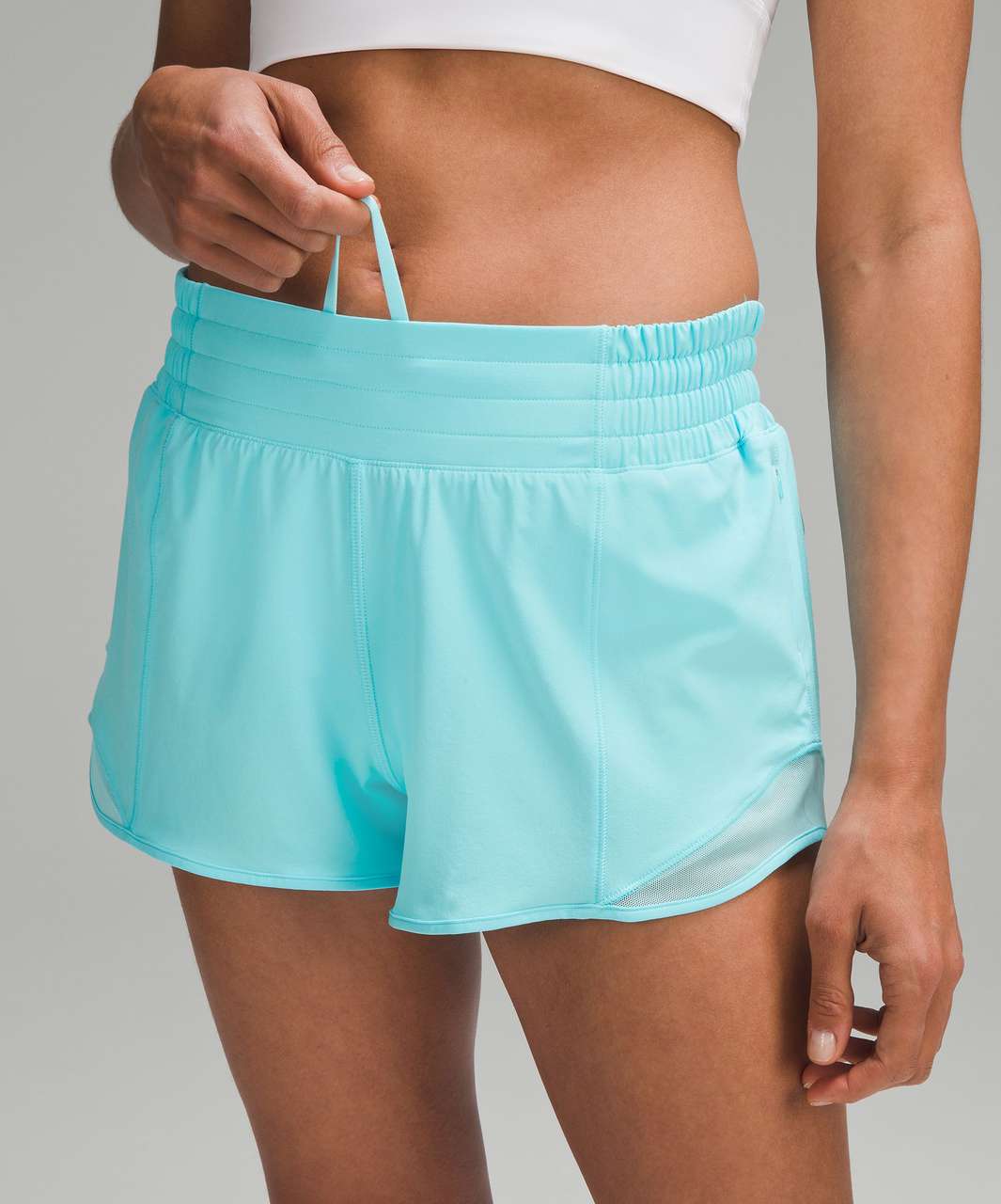 Lululemon Hotty Hot High-Rise Lined Short 2.5 - Cyan Blue - lulu fanatics