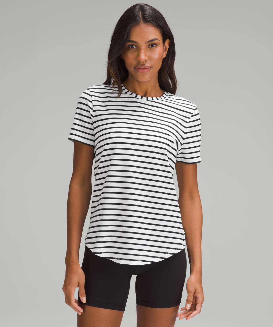 Lululemon Love Crewneck T-Shirt - Yachtie Stripe White Black