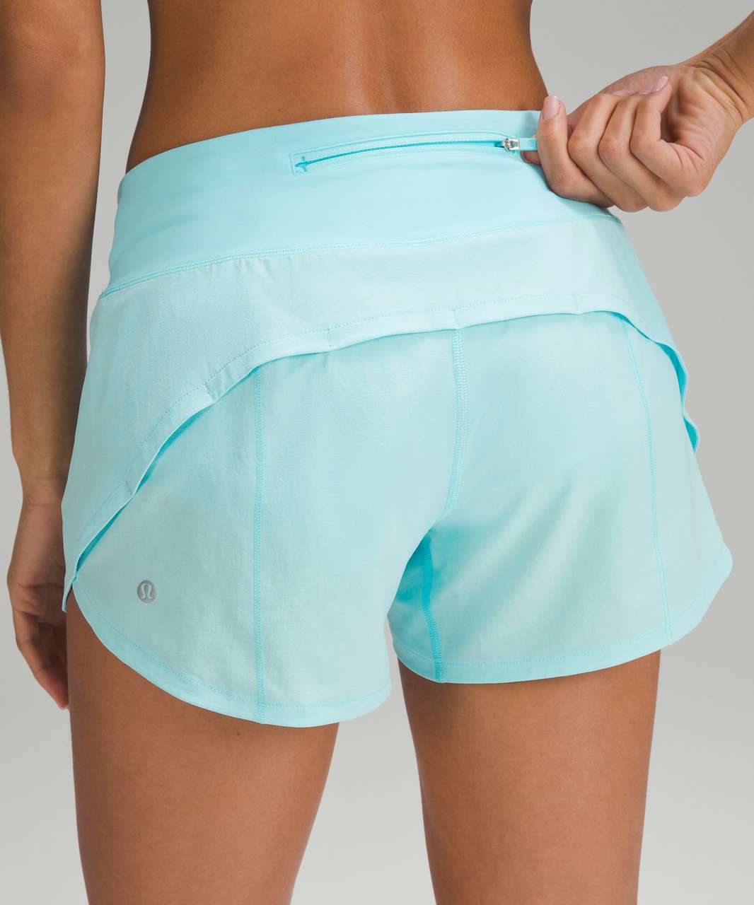 NEW Women Lululemon Speed Up High-Rise Lined Short 4 Blue Chill Size 8 & 10