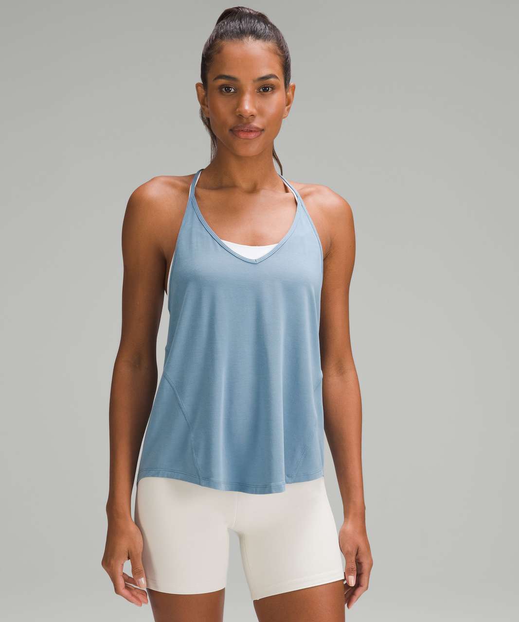 Lululemon Modal-silk Yoga Tank Top In Pastel Blue