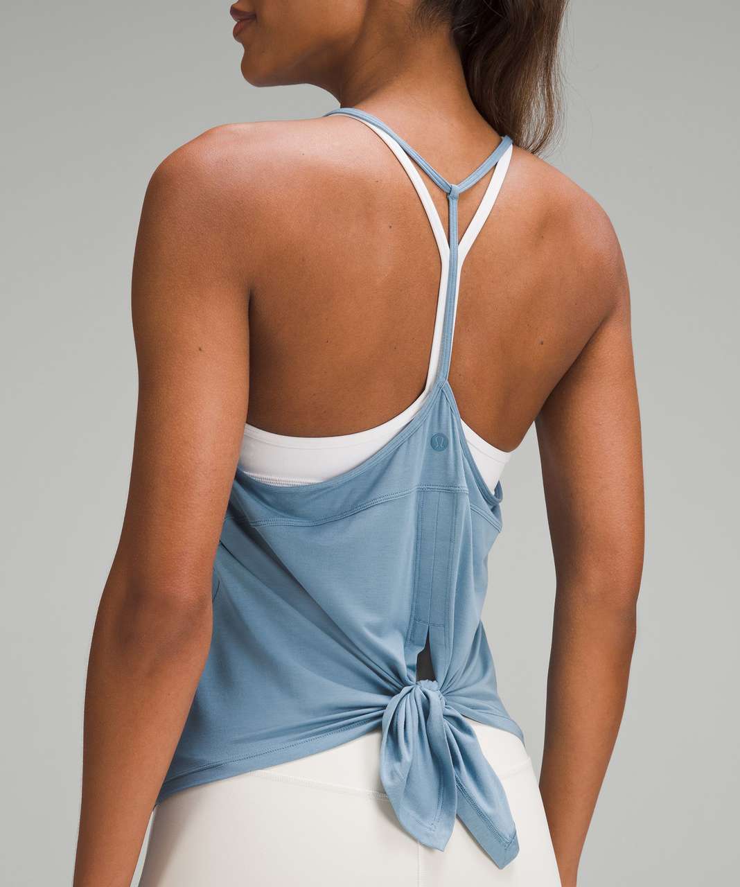 Lululemon Modal-Silk Yoga Tank Top - Utility Blue - lulu fanatics