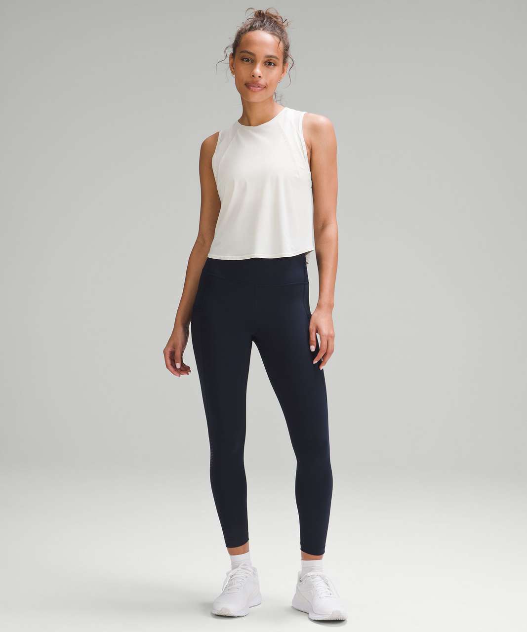 Lululemon Sculpt Cropped Tank Top - Bone