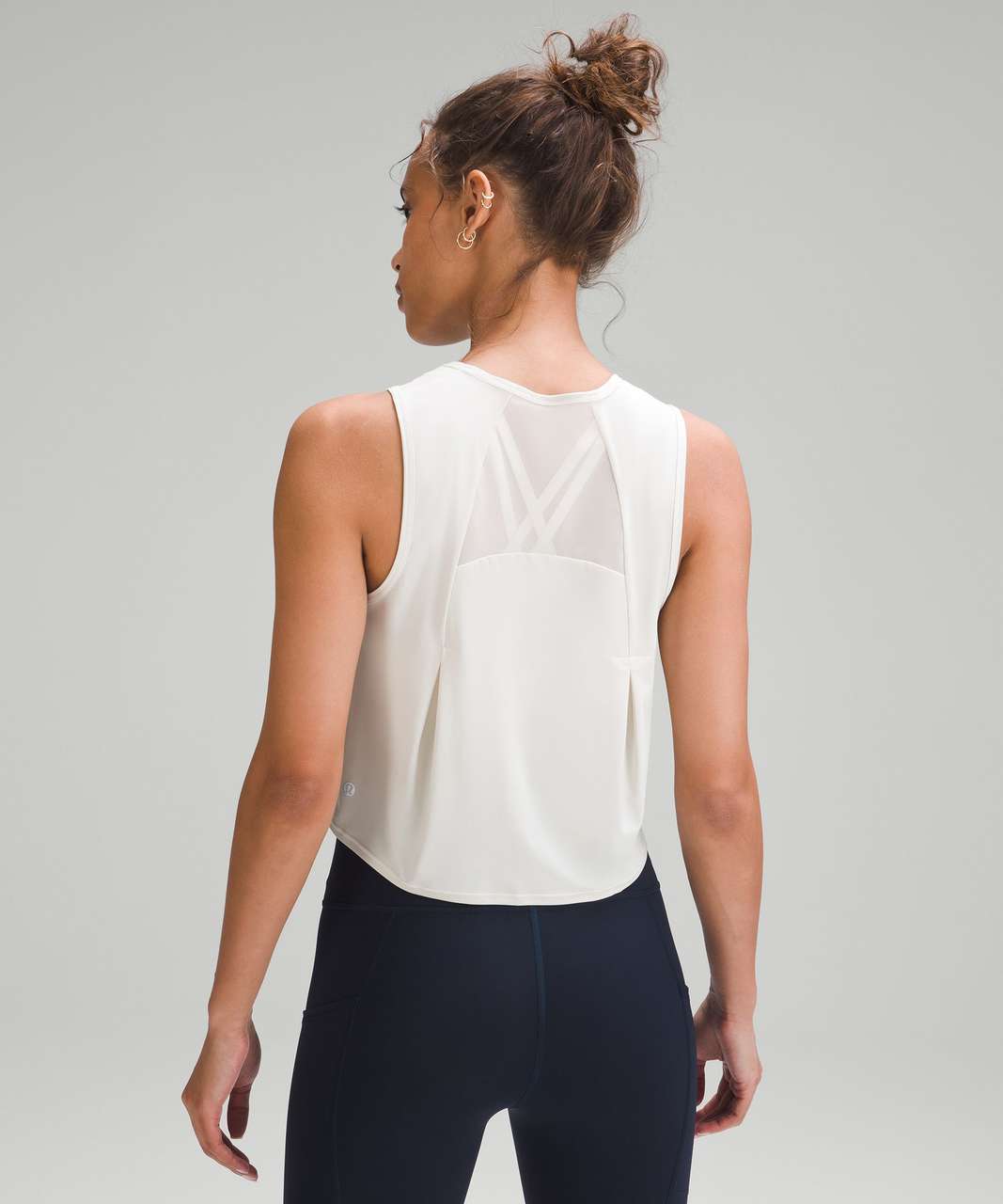 Lululemon Sculpt Cropped Tank Top - Bone - lulu fanatics