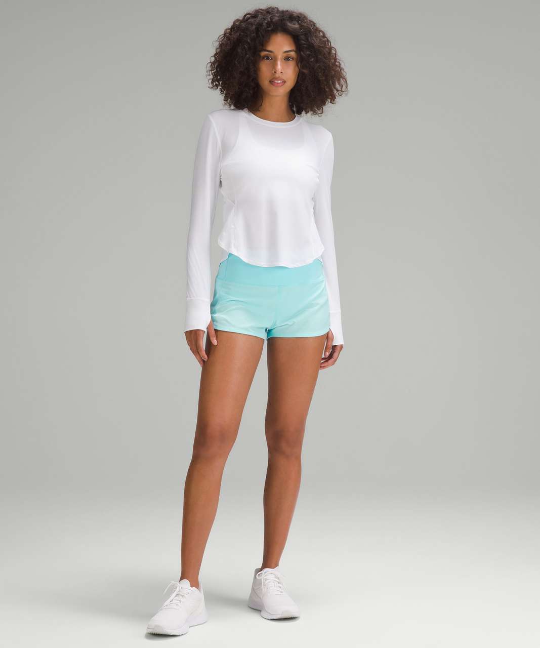 Lululemon Speed Up High-Rise Lined Short 4 - Pastel Blue - lulu fanatics