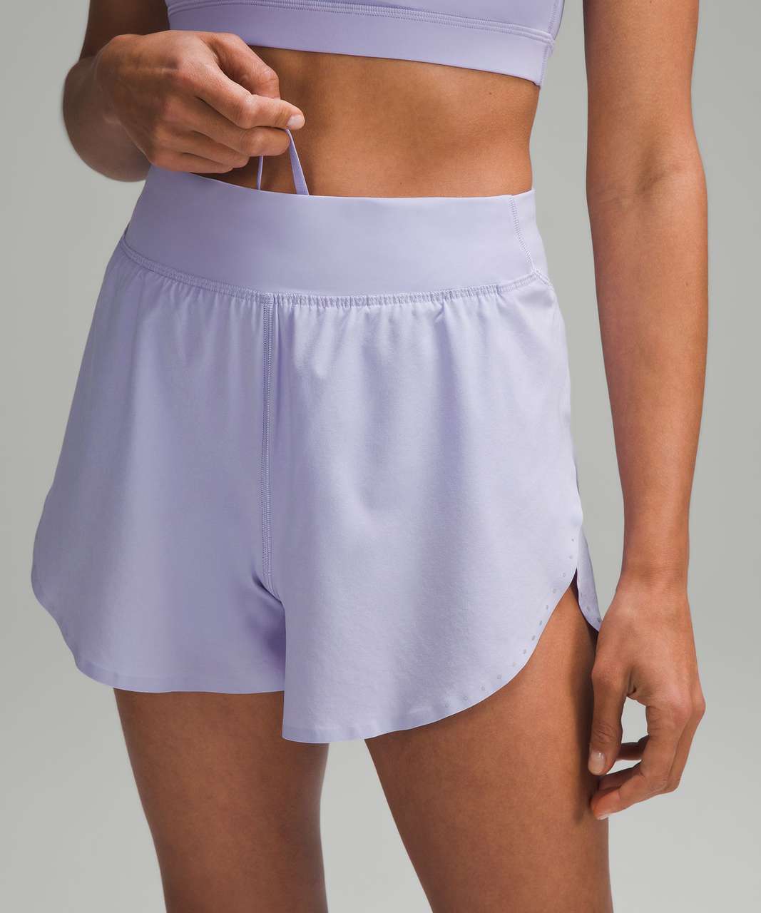 Lululemon Fast and Free Reflective High-Rise Classic-Fit Short 3" - Lilac Smoke