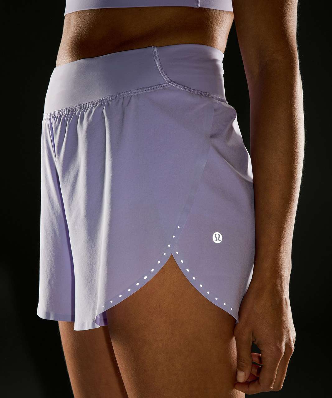 Lululemon Fast and Free Reflective High-Rise Classic-Fit Short 3" - Lilac Smoke