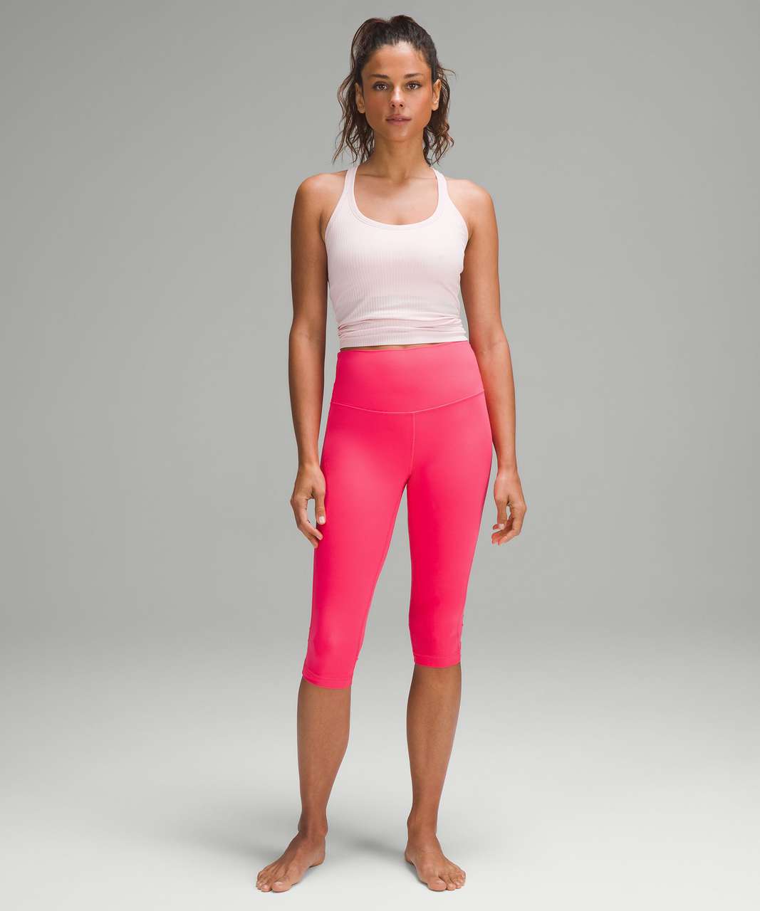 Lululemon Women Align HR Crop 21” Sizes LW6BGHS SNCP Sonic Pink Tags $88