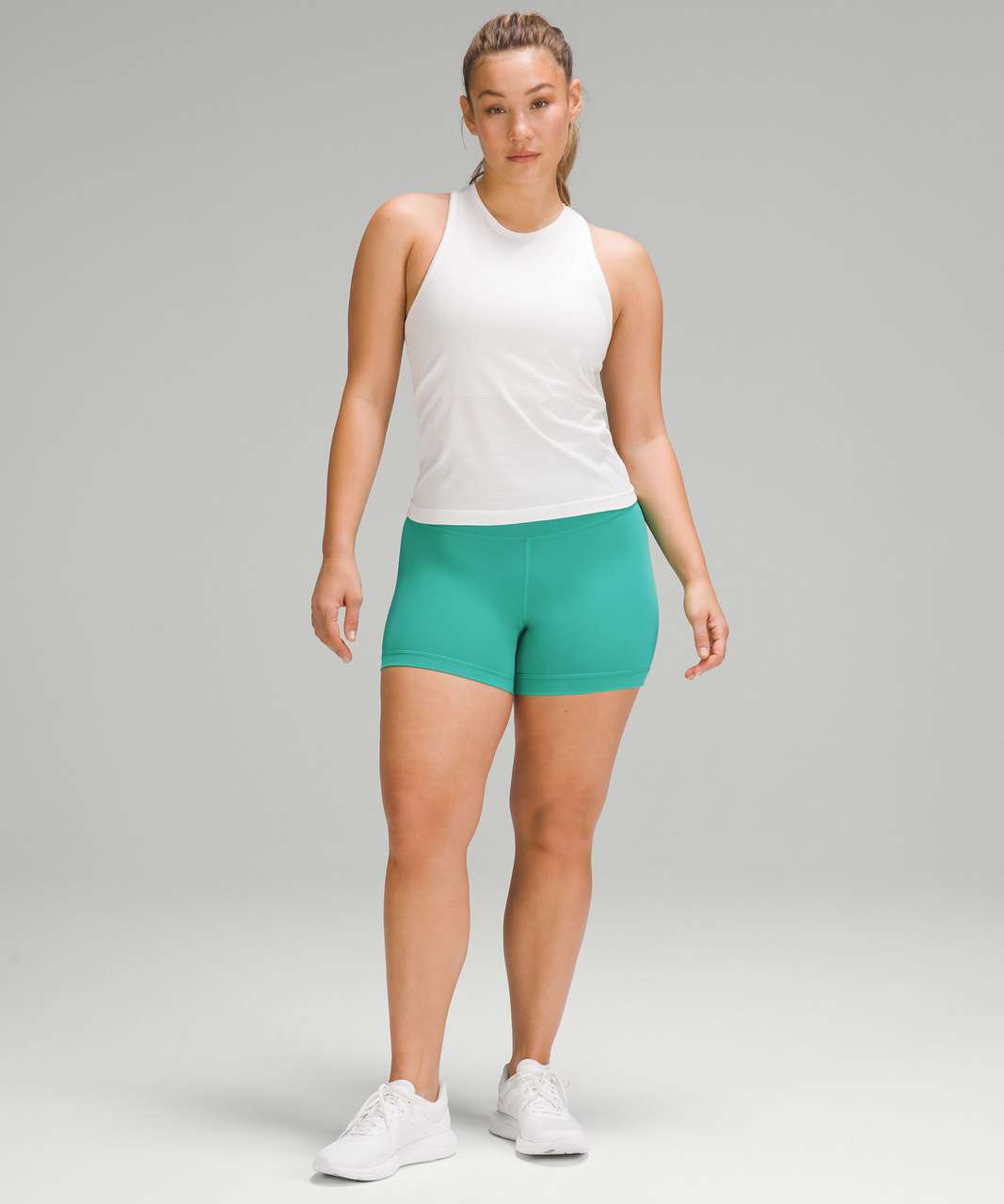 Lululemon Wunder Train Contour Fit High-Rise Short 4" - Kelly Green