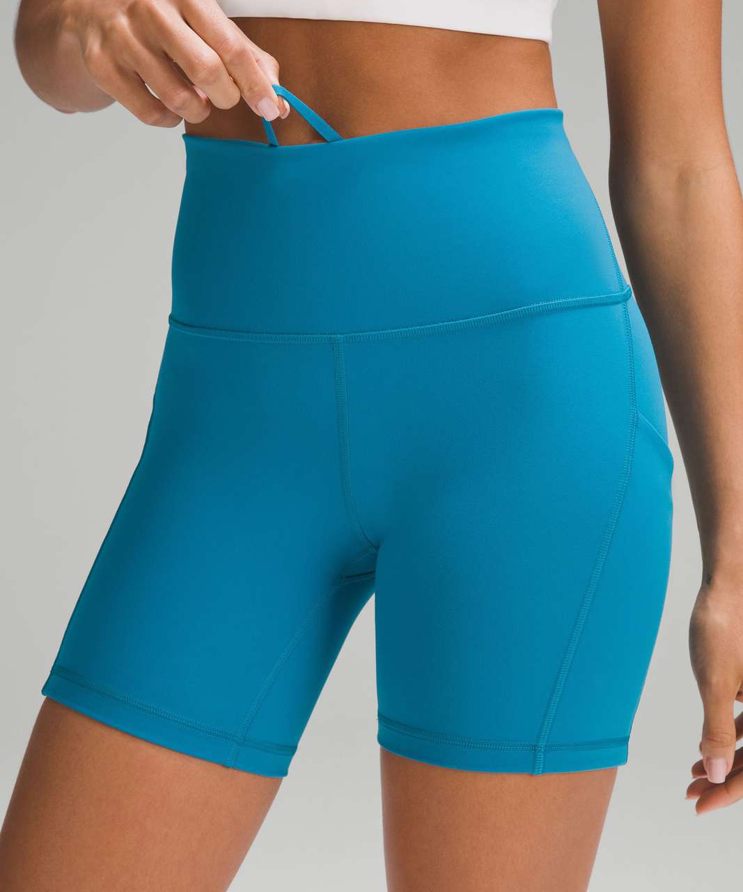 Lululemon Wunder Train High Rise Short 8 - Teal Lagoon - lulu fanatics