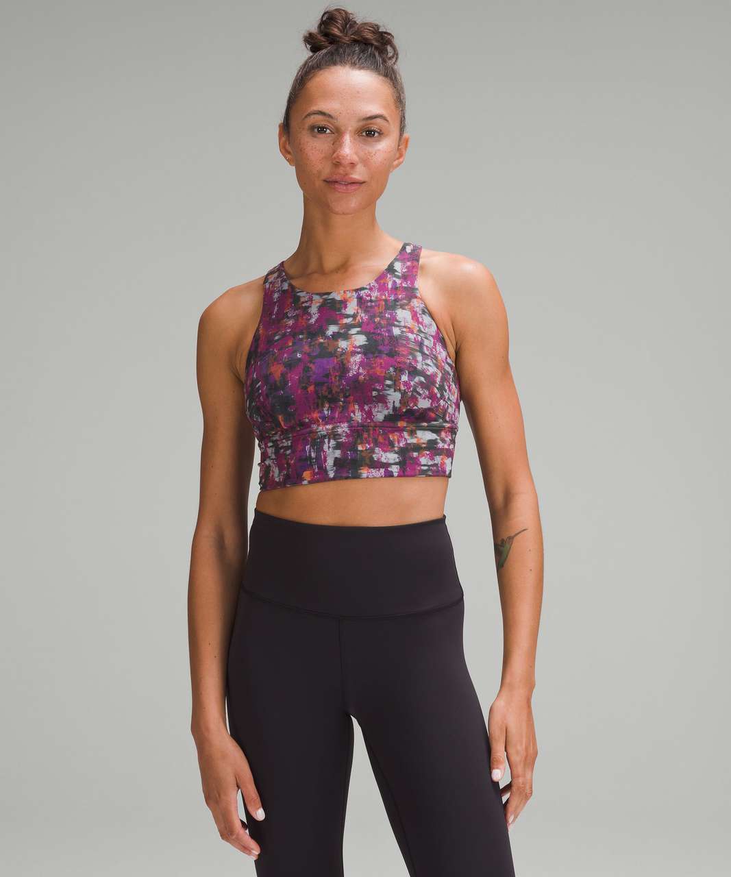 NWT Lululemon Wunder Train Long-Line Bra, C/D Cups Smoked Spruce