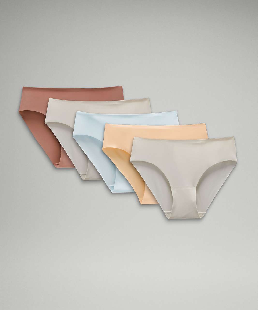 Lululemon InvisiWear Mid-Rise Bikini Underwear *5 Pack - Bone / Bone / Summer Glow / Powder Blue / Twilight Rose