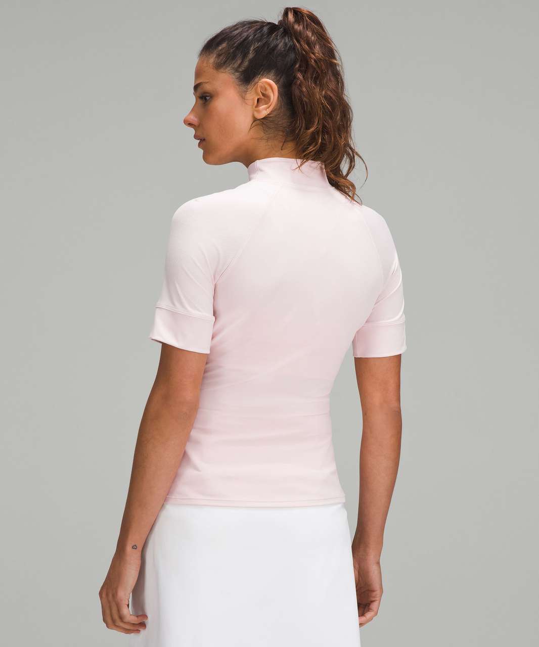 Lululemon Nulux Half-Zip Golf Short-Sleeve Shirt - Flush Pink