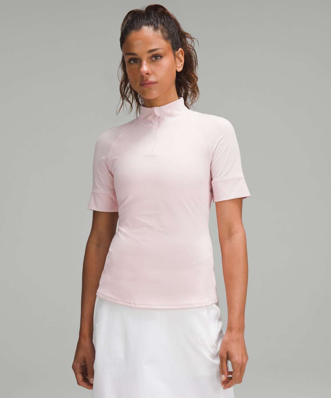 Lululemon Nulux Half-Zip Golf Short-Sleeve Shirt - Flush Pink