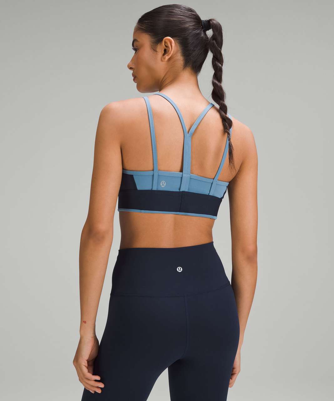 Lululemon Logo Train Strappy Bra *Light Support, B/C Cup - True Navy /  Utility Blue - lulu fanatics