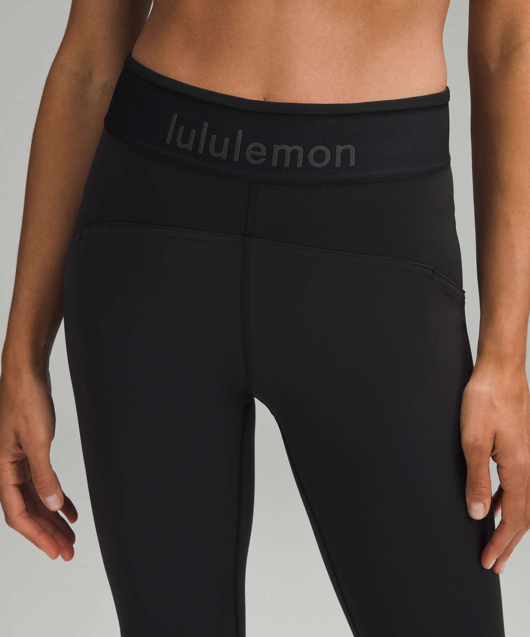 Authentic Lululemon Wunder Train HR Crop 23 Size 8 Black NWT Logo