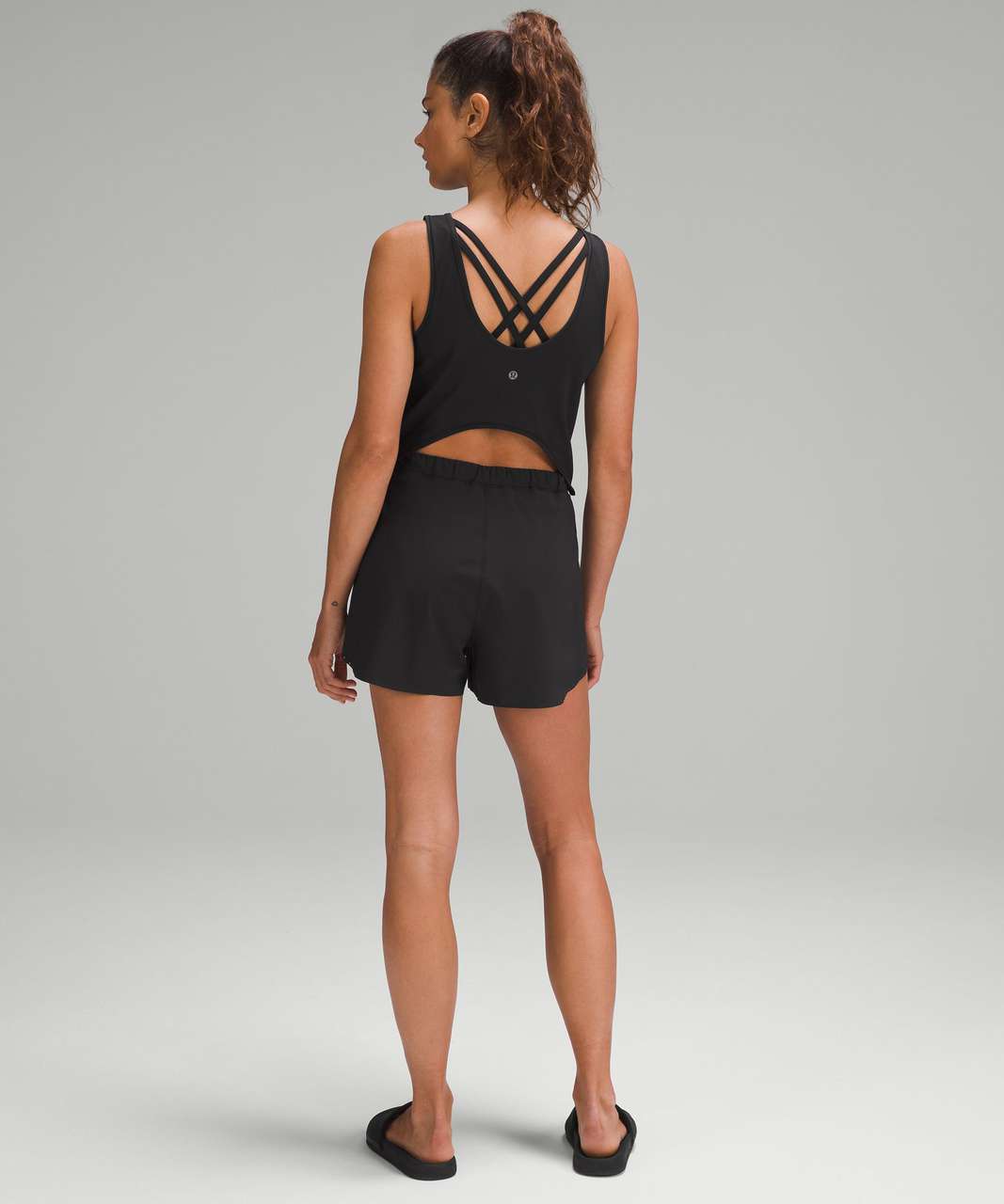 Lululemon Open-Back Running Romper 3" - Black