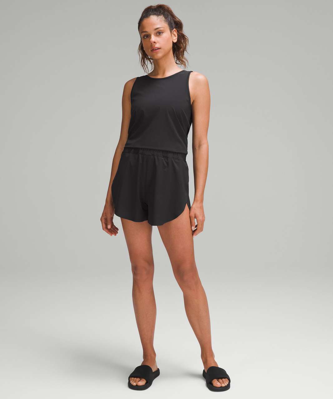 Lululemon Open-Back Running Romper 3" - Black