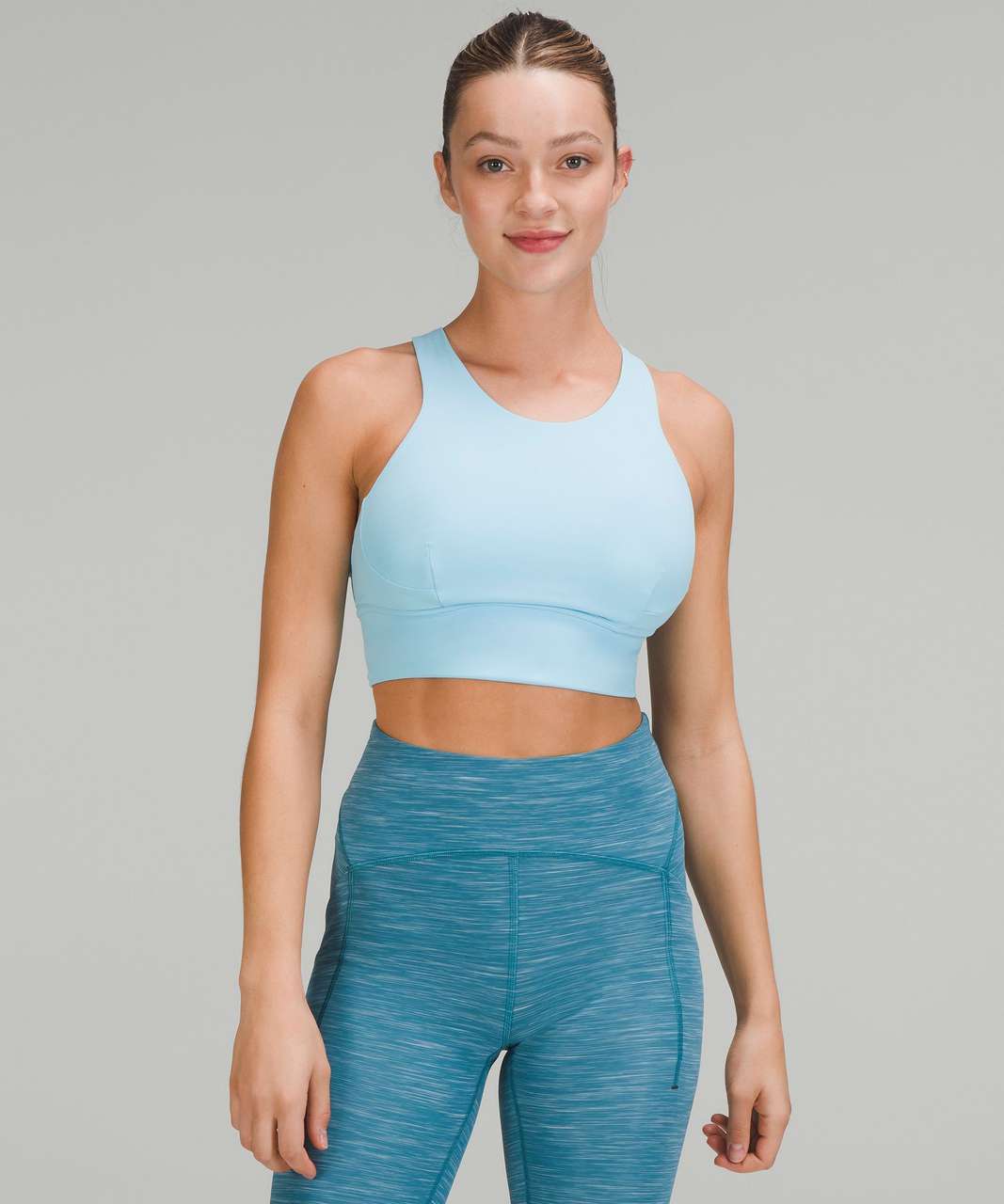 Lululemon Fast & Free Bra (Nulux) - Aero Blue - lulu fanatics